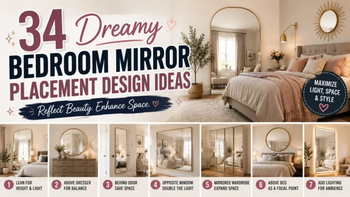 34 Dreamy Bedroom Mirror Placement Ideas