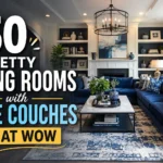 30 Pretty Living Rooms with Blue Couches That Wow