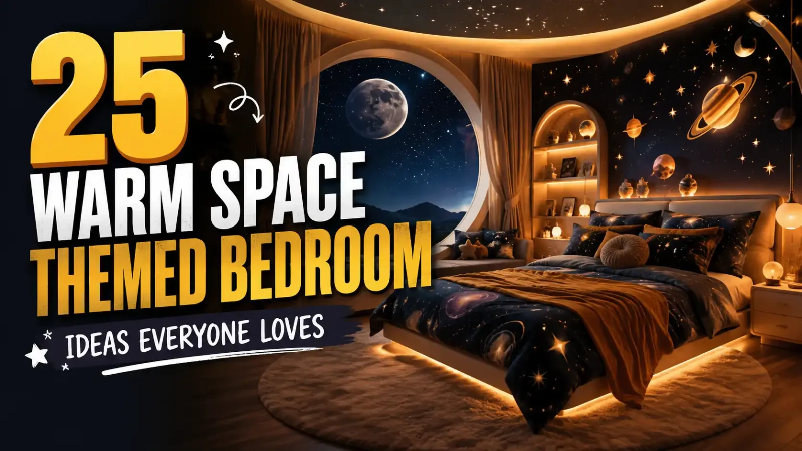 25 Warm Space Themed Bedroom Ideas Everyone Loves