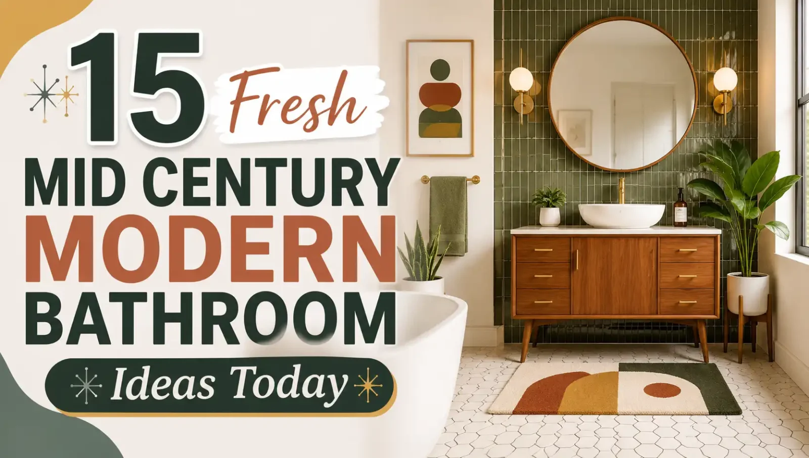 15 Fresh Mid Century Modern Bathroom Ideas Today