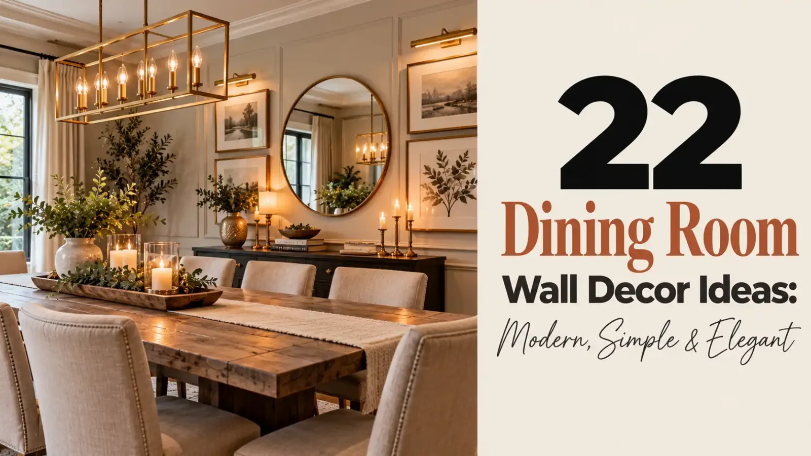 22 Dining Room Wall Decor Ideas: Modern, Simple & Elegant