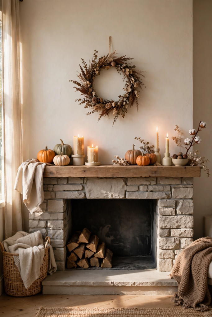 6. Hang a Simple Wreath in the Center