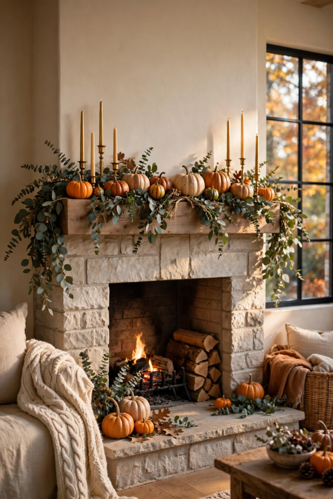 6. Decorate the Mantel With Garland