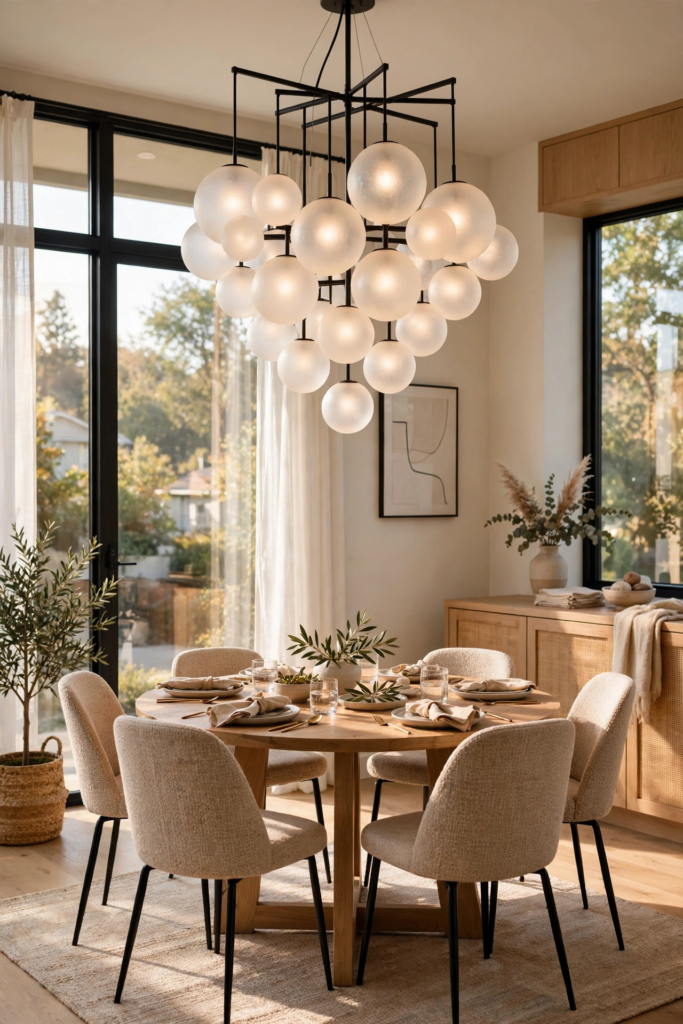 7. Globe Cluster Chandelier