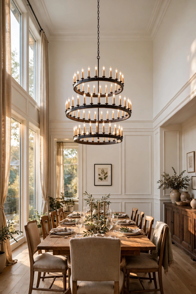 9. Tiered Chandelier for Tall Ceilings