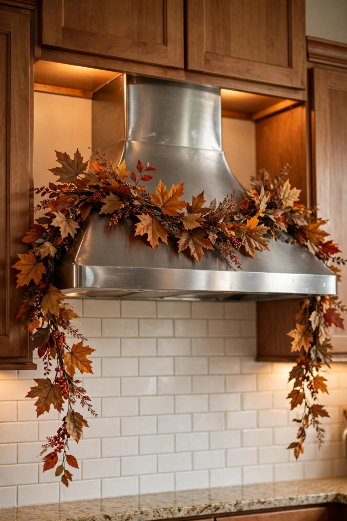 11. Hang a Garland Over the Range Hood