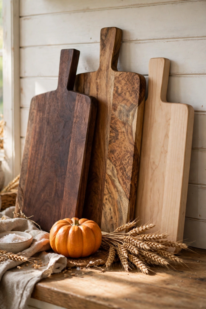12. Display Cutting Boards and Wood Accents