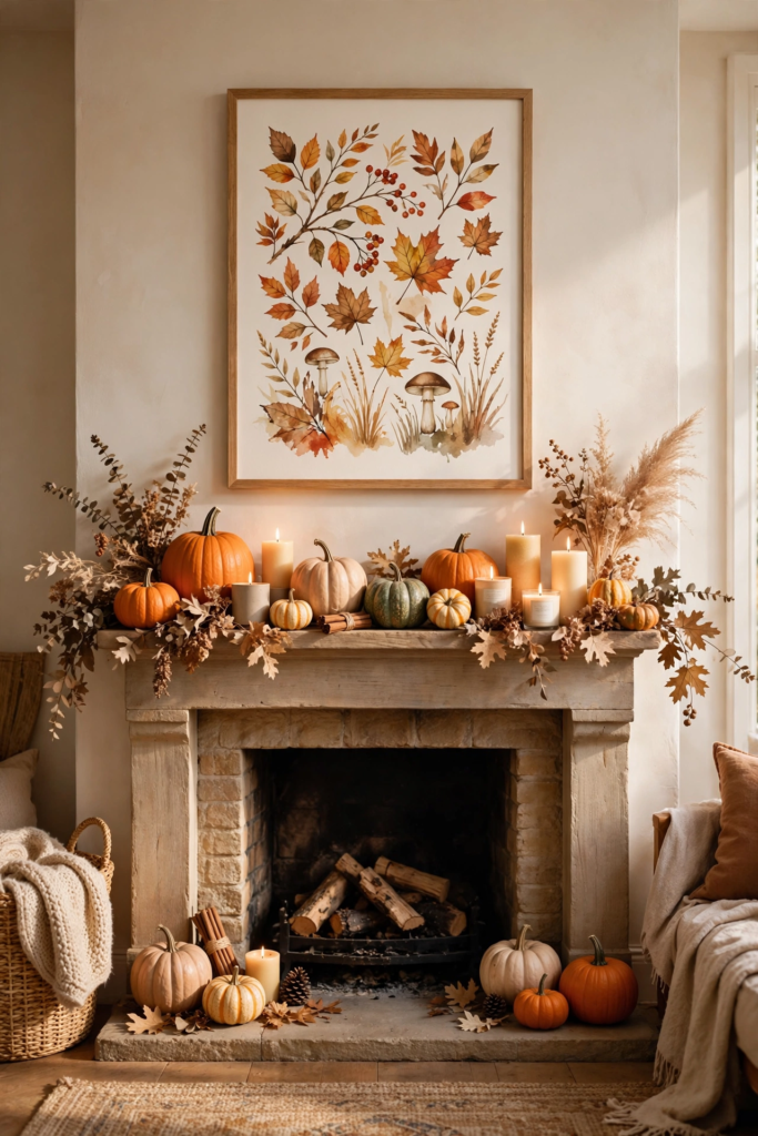 12. Use Seasonal Art as a Backdrop