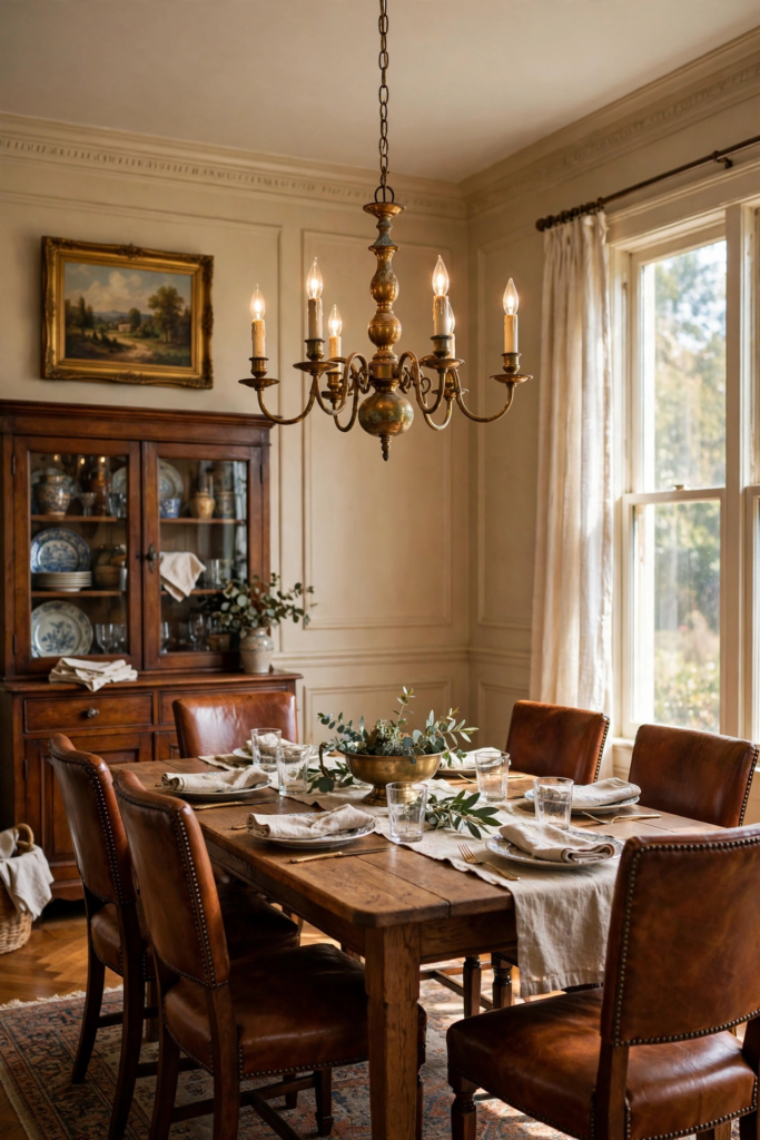12. Vintage Brass Chandelier