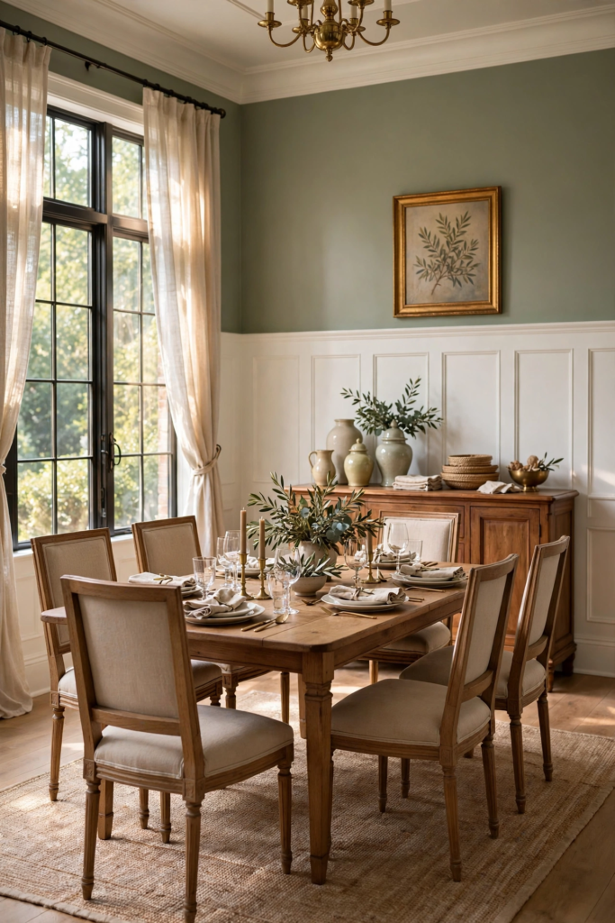 14. Two-Tone Walls With Paneling