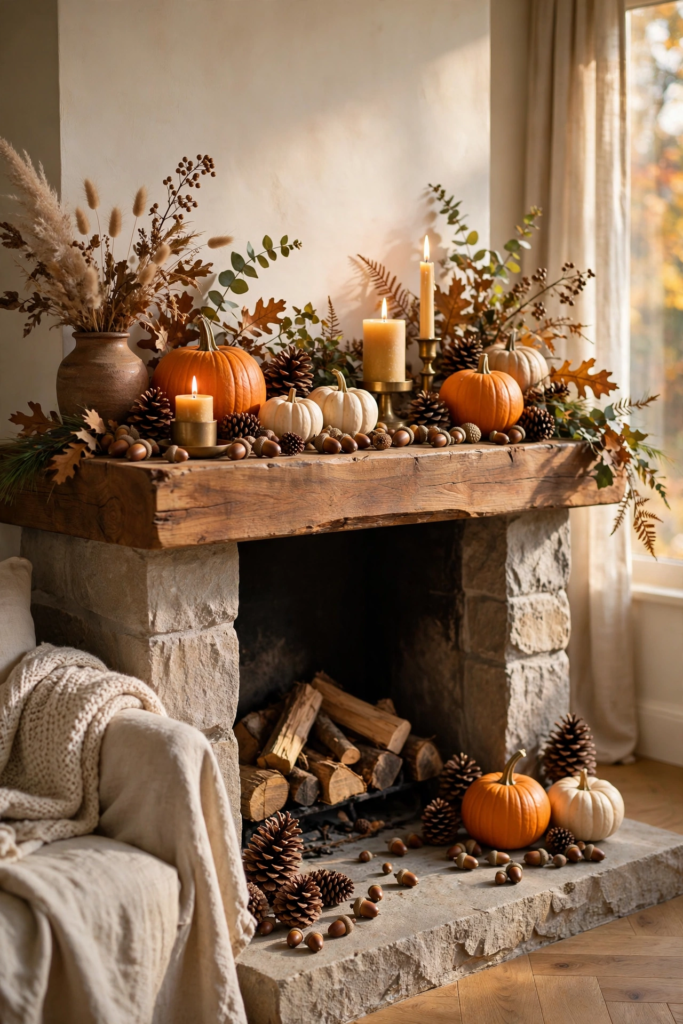 16. Mix In Pinecones and Acorns