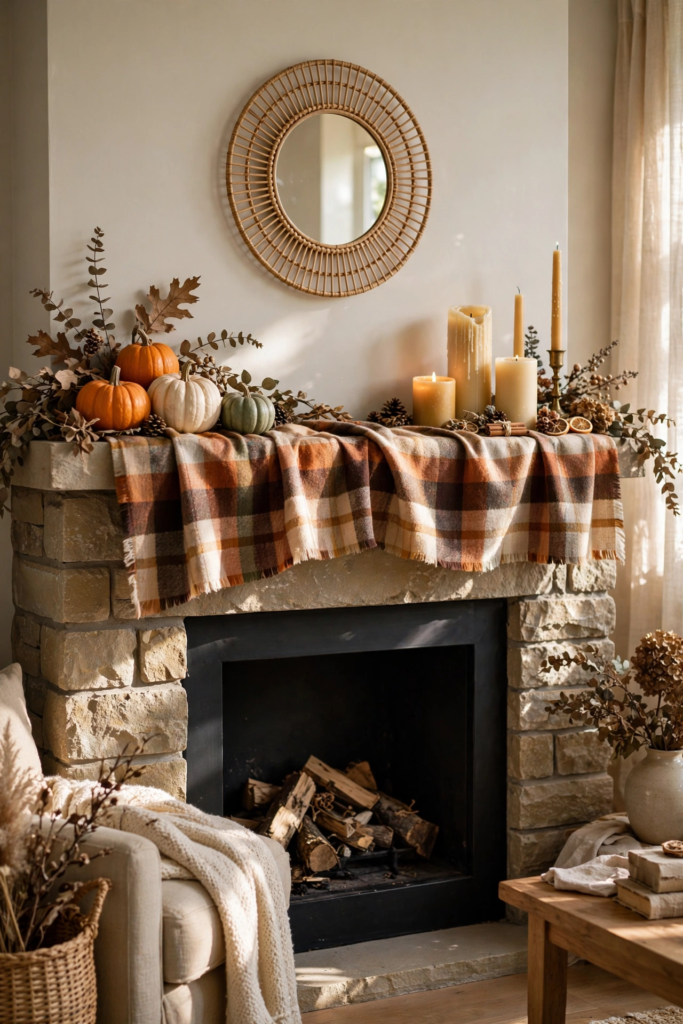 17. Use a Plaid Scarf or Runner