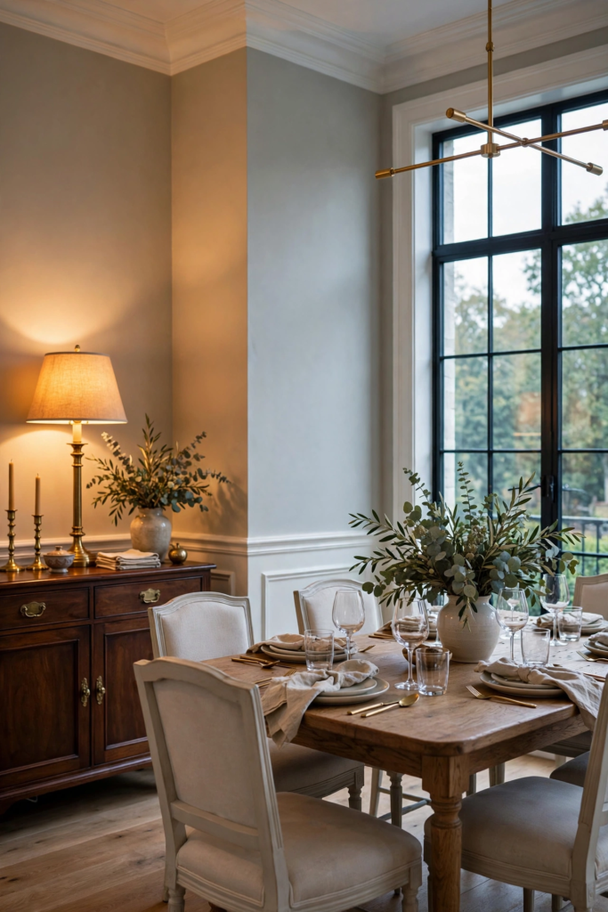 How Lighting Changes Dining Room Paint Colors