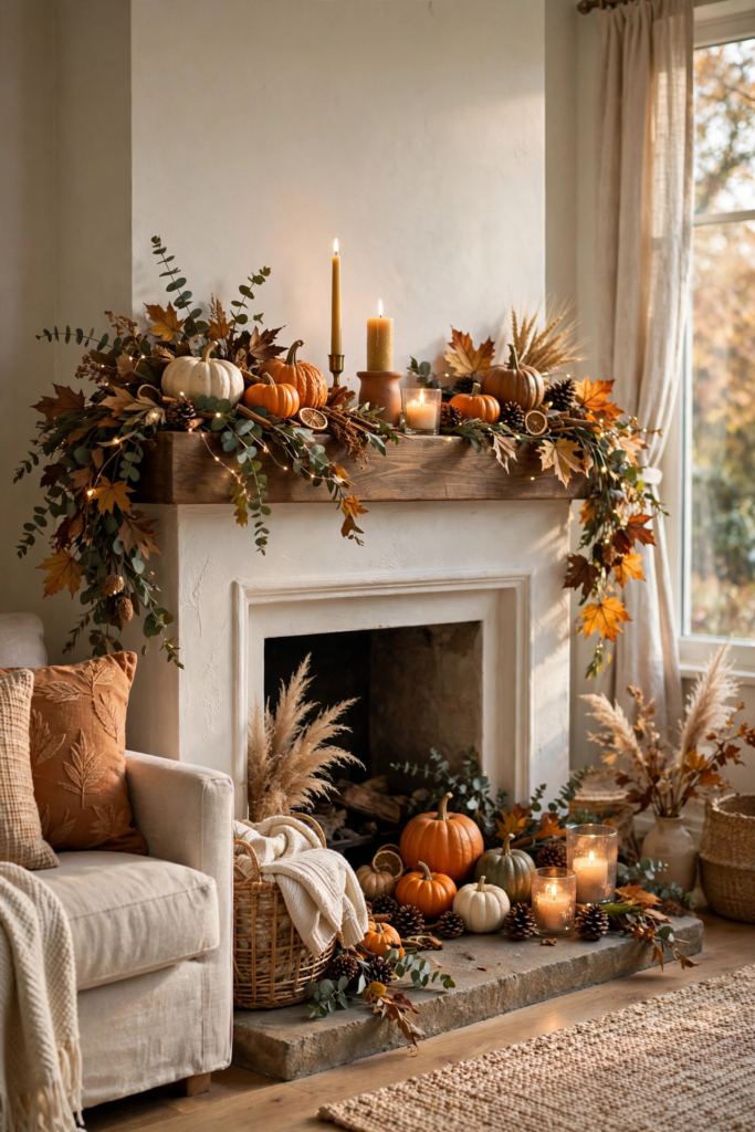 How to Style Fall Mantle Decor Ideas Step by Step